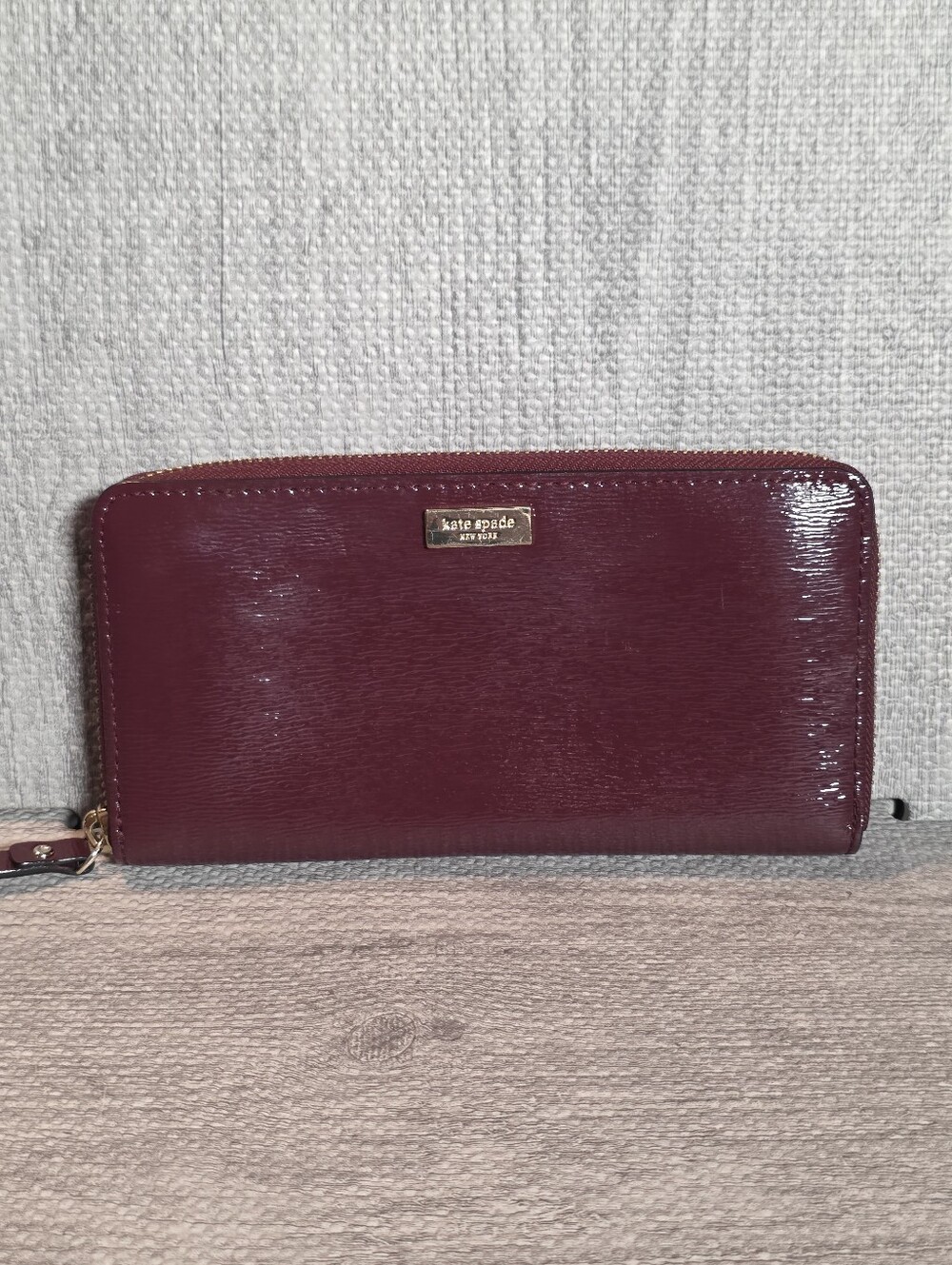 Kate Spade New York Saffiano Leather Zip Around Continental Wallet Merlot